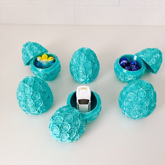 Rose-Covered Easter Eggs โ Handcrafted Party Favors, Spring Decor, Wedding Gifts - Picture 3 of 7